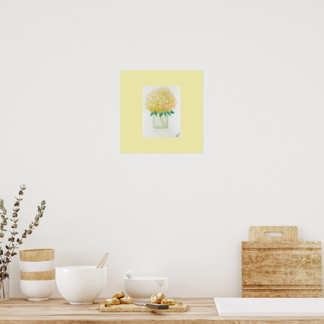 Póster Hydrangea amarilla (Cocina)