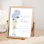 Póster Hydrangea azul, ducha Gold Mimosa Bar<br><div class="desc">Cambiar las direcciones y personalizar mediante el formulario de plantilla.</div>