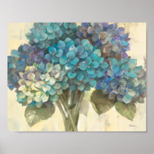 Póster Hydrangea de la turquesa