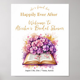 Póster Hydrangea Happily Ever After Despedida de Soltera