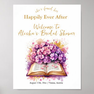 Póster Hydrangea Happily Ever After Despedida de Soltera