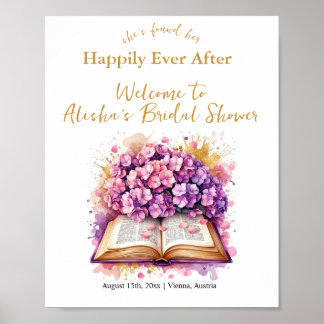 Póster Hydrangea Happily Ever After Despedida de Soltera
