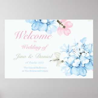 Póster Hydrangeas Pastel Bloom