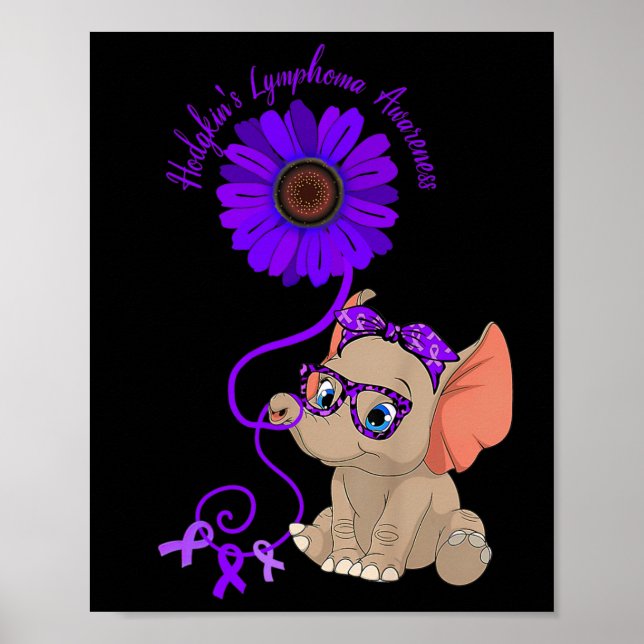 Póster Hydrocephalus Awareness Blue Ribbon Gles (Frente)