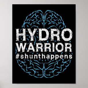 Póster Hydrocephalus Awareness Hydro Warrior Shunt Ocurre