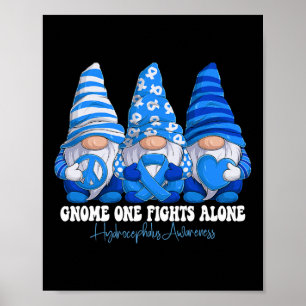 Póster Hydrocephalus Awareness Mes Gnomías de Cinta Azul