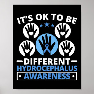 Póster Hydrocephalus Warrior Brain Tumor Hydrocephalus Aw