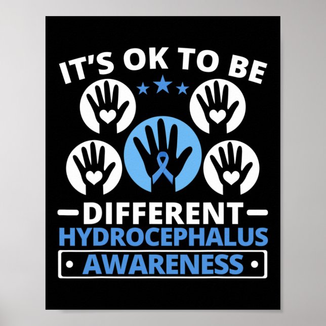 Póster Hydrocephalus Warrior Brain Tumor Hydrocephalus Aw (Frente)
