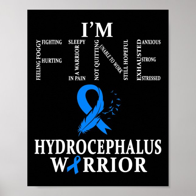 Póster Hydrocephalus Warrior estoy bien (Frente)