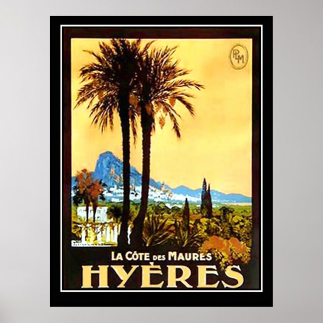 Póster Hyeres Cote da Azur poster de publicidad de cosech (Frente)