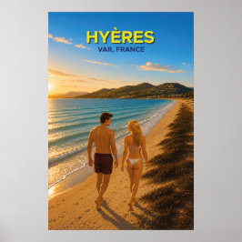 Póster Hyères, France – Vintage Travel Poster