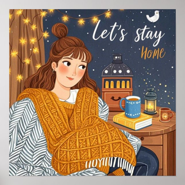Póster Hygge Cosy Candlelight Night Celebration (Frente)
