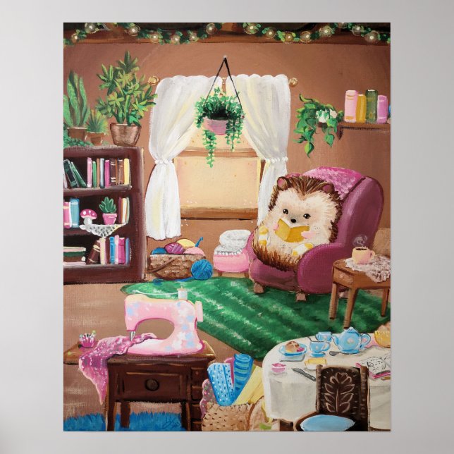Póster Hygge Hedgehog Poster (Frente)