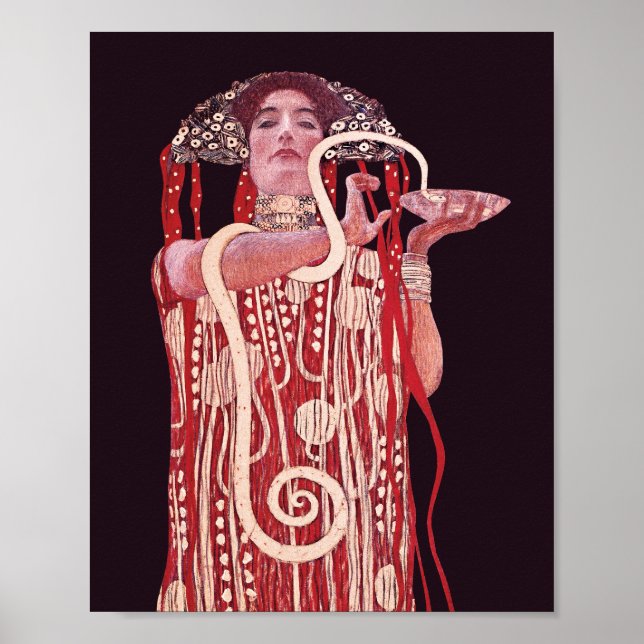 Póster Hygieia por Gustav Klimt (Frente)