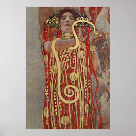 Póster Hygieia por Gustav Klimt, Art Nouveau vintage