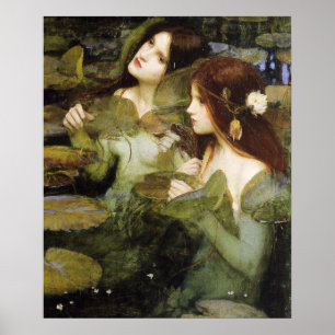 Póster Hylas y el Poster Nymphs de John W. Waterhouse