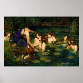 Póster Hylas y las ninfas de John William Waterhouse