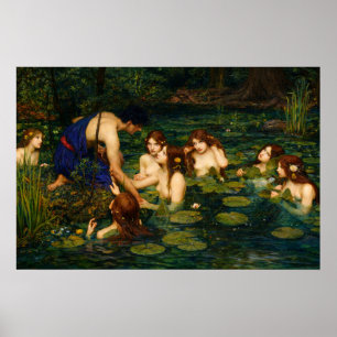 Póster Hylas y las ninfas de John William Waterhouse