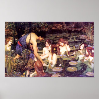 Póster Hylas y los ninfas