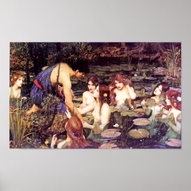 Póster Hylas y los ninfas (Frente)