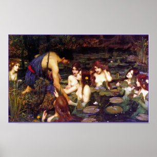 Póster Hylas y los ninfas de John Waterhouse