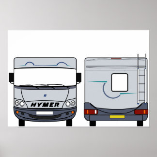 Póster Hymer Motorhome Front Back Color