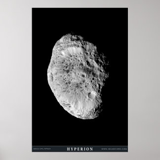 Póster Hyperion de la luna de Saturno
