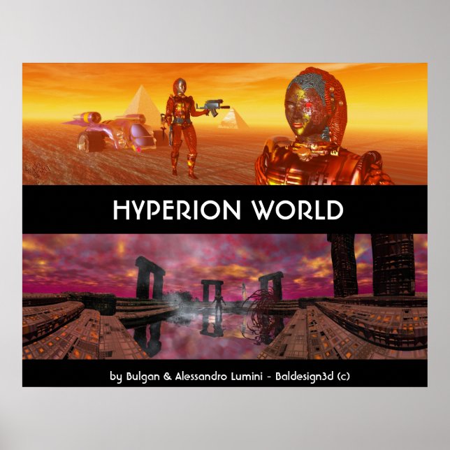 Póster HYPERION MUNDO CIENCIA FICCIÓN Scifi (Frente)