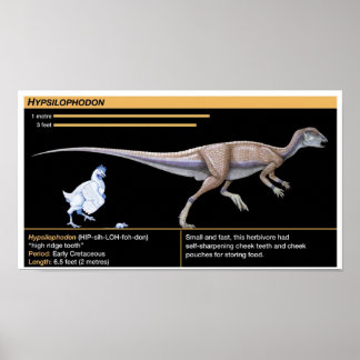 Póster Hypsilophodon - Biology Jurassic Dinosaur Poster