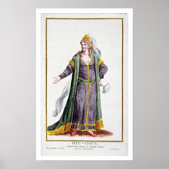 Póster Hyu-Chen, esposa de Genghis Khan, de 'Receuil des (Frente)