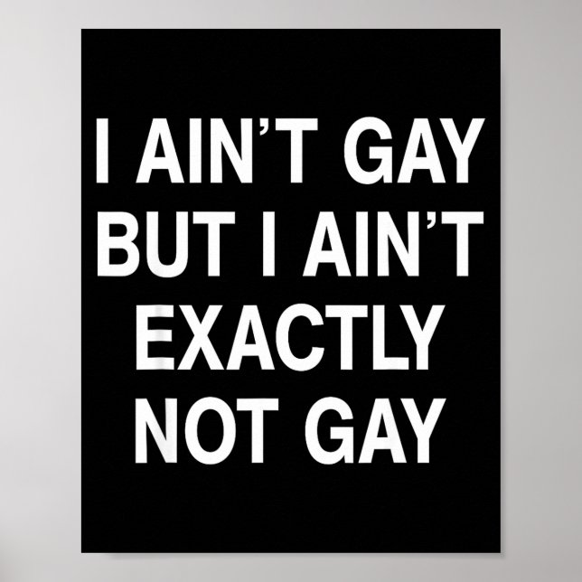 Póster I Ain't Gay But I Ain't Exactly Not Gay  (Frente)