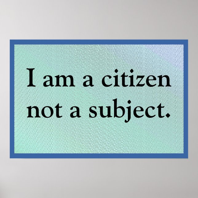 Póster I Am A Citizen (Frente)