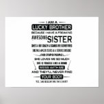 Póster I Am A Lucky Brother Christmas Gifts For Brother<br><div class="desc">I Am A Lucky Brother Christmas Gifts For Brother</div>