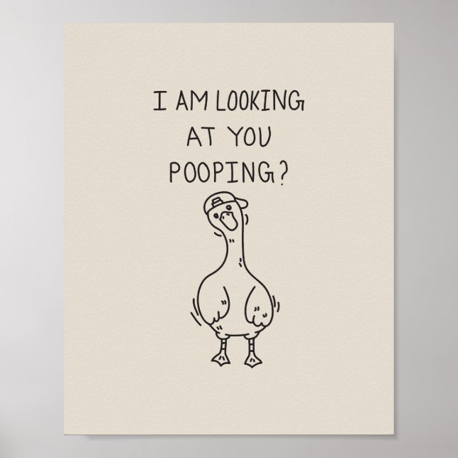 Póster I am looking at you pooping (Frente)