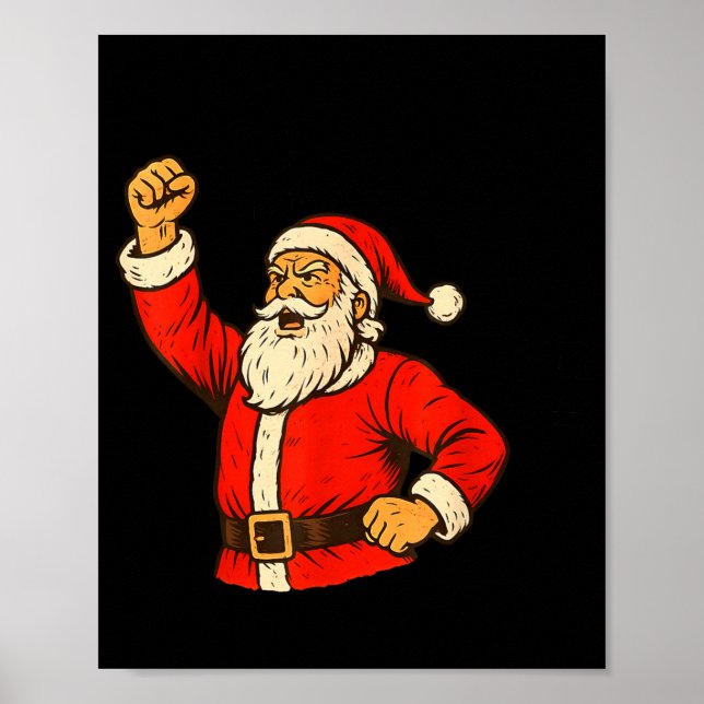 Póster I Am Santifa Santa Claus Anti Fascism Christmas Au (Frente)
