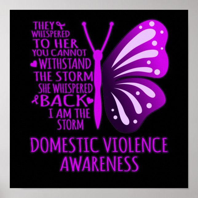 Póster I Am The Storm Support Domestic Violence Awareness (Frente)