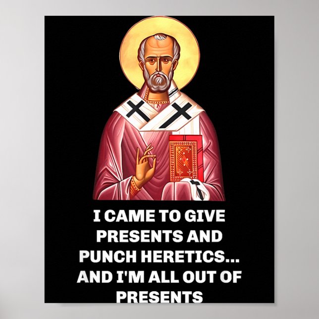 Póster I Came To Give And Punch Heretics Saint Nicholas  (Frente)