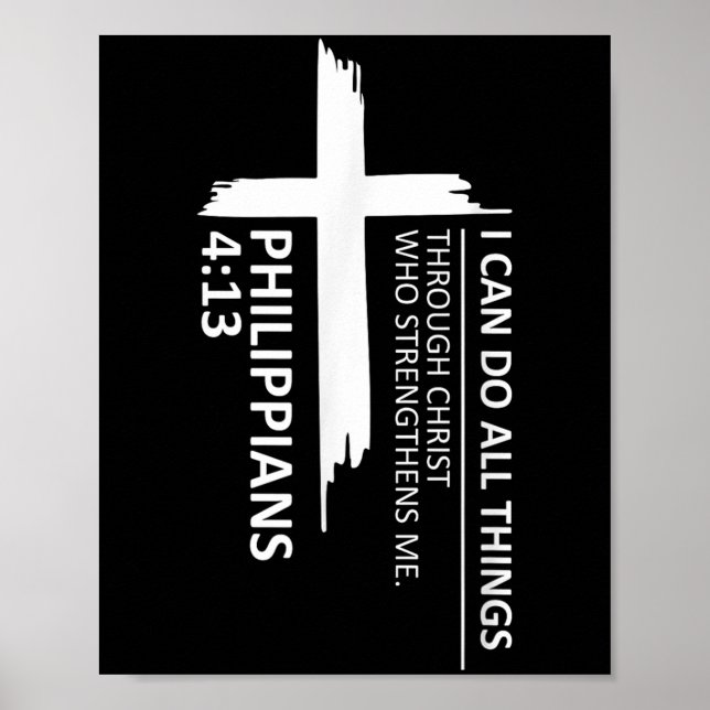 Póster I Can Do All Things Philipans 4_13 Insrational Fai (Frente)
