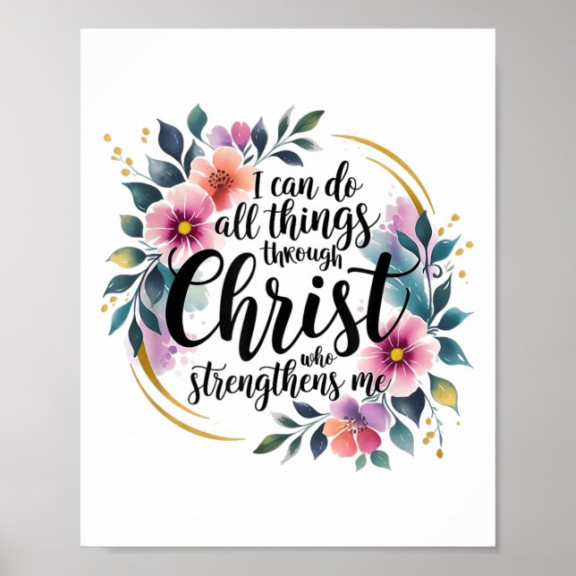 Póster I Can Do All Things Through Christ  (Frente)