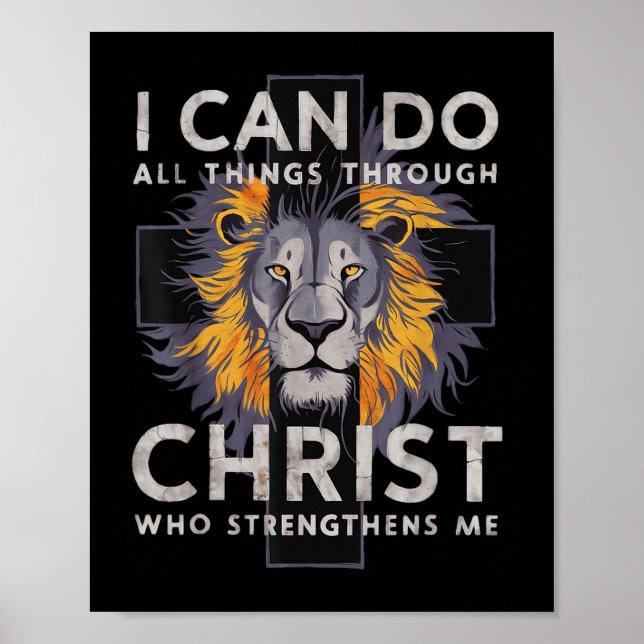Póster I Can Do All Things Through Christ  (Frente)