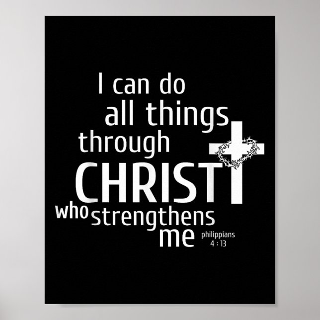 Póster I Can Do All Things Through Christ - Christian Gif (Frente)