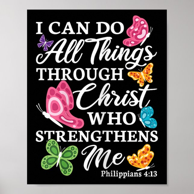 Póster I Can Do All Things Through Christ Who Strengthens (Frente)