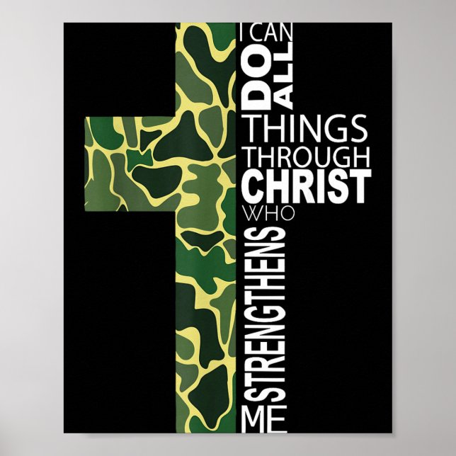 Póster I Can Do All Things Through Christ Who Strengthens (Frente)