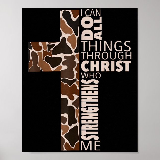 Póster I Can Do All Things Through Christ Who Strengthens (Frente)