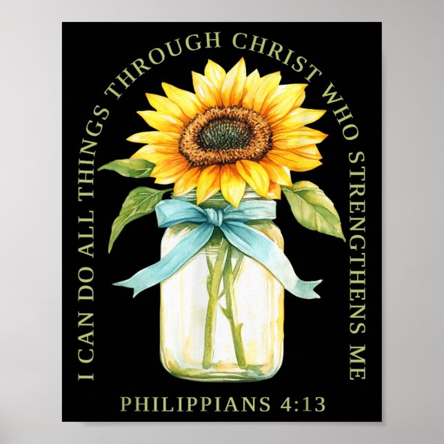 Póster I Can Do All Things Through Christ Who Strengthens (Frente)
