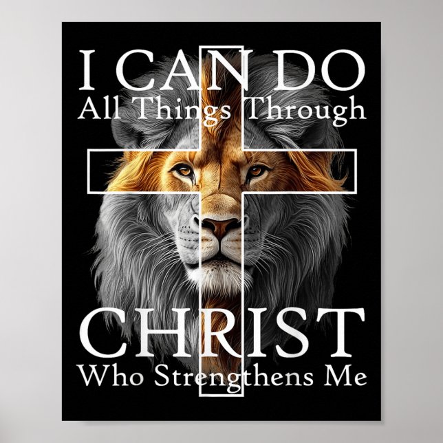 Póster I Can Do All Things Through Christ Who Strengthens (Frente)