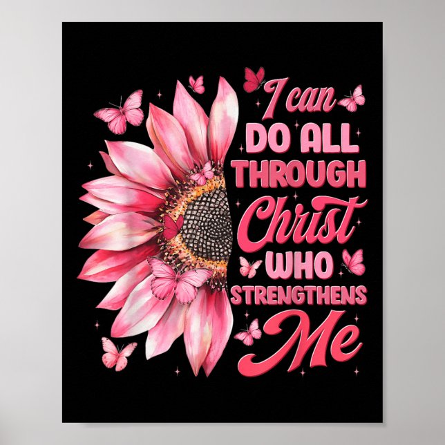 Póster I Can Do All Things Through Christ Who Strengthens (Frente)