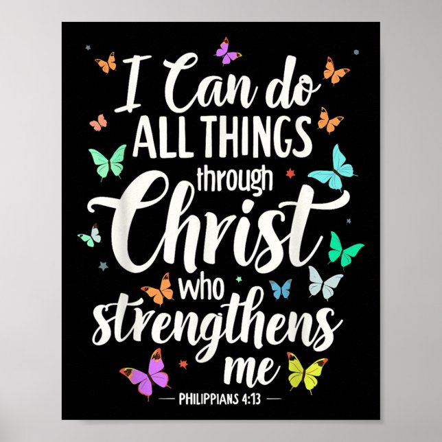 Póster I Can Do All Things Through Christ Who Strengthens (Frente)