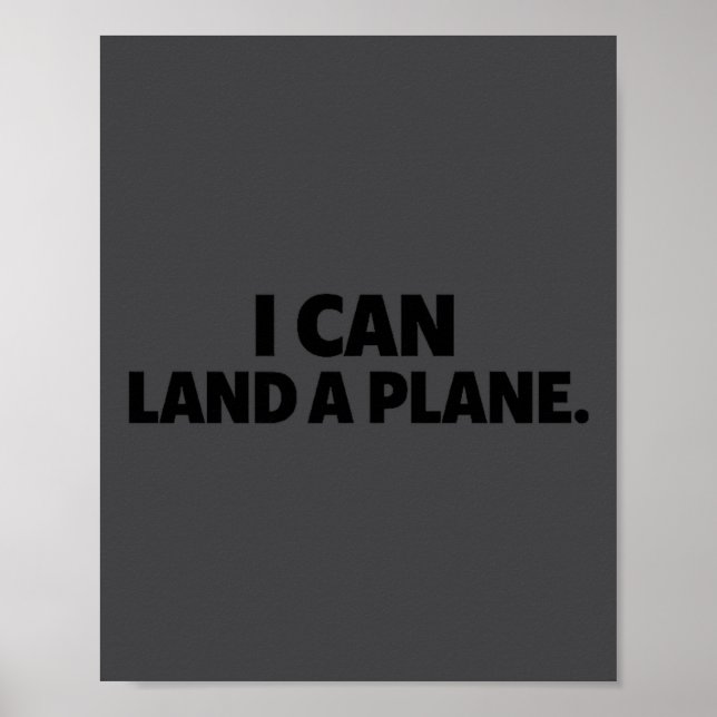 Póster I Can Land A Plane Tee  (Frente)