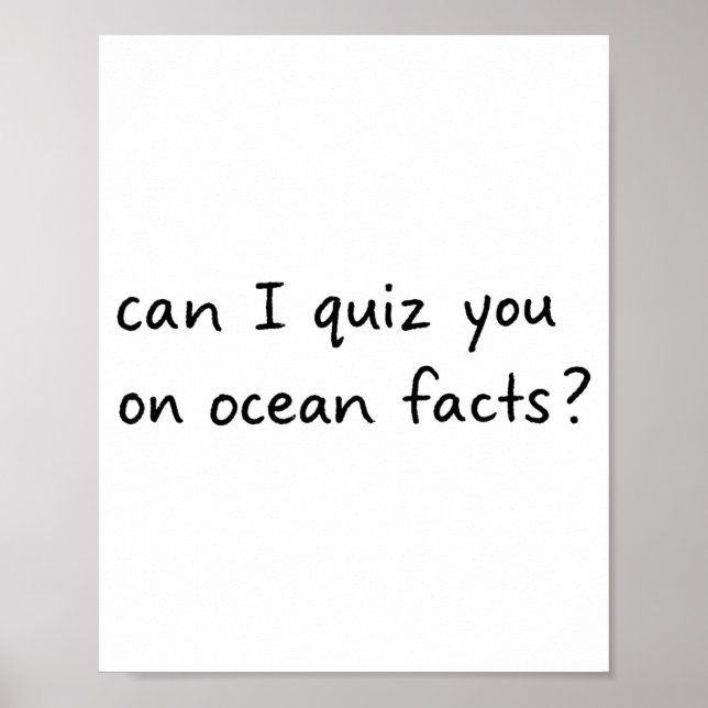 Póster I Can Quiz Ocean Facts (Frente)